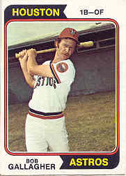 1974 Topps Baseball Cards      021      Bob Gallagher RC
